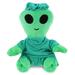 DolliBu Green Alien Doctor Plush Toy - Super Soft Alien Doctor Stuffed Animal Dress Up with Cute Scrub Uniform and Cap Outfit - Fluffy Doctor Toy Plush Gift - 6 Inches