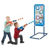 NSG Aeroblast Shooting Games for Kids - 2pk 24ct Soft Foam Balls and 2 Pump Action Blaster Guns 2-Player Toy Blaster Gun Set with Standing Shooting Target