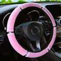 AkoaDa Universal Steering Wheel Covers for Car Plush Car Steering Wheel Cover for Women Men Car Accessories(Light Pink1)