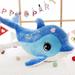 Creative Birthday Gift Dolphin Plush Pillow Car Decoration Ragdoll Life Nap Pillow Peluche Dolphin Simulation Animal Doll Dolphin Plush Toy Stuffed Animals Toys BLUE 40CM