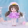 Cute Expression Girls OB11 Doll Princess Doll Baby Fashion Doll Curly Wig DIY Toy Doll Munecas Toys Movable Joints 1/12 BJD Doll Mini BJD Dolls Figure Action Toys Pocket Joint Doll F