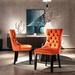 Latitude Run® Tufted Velvet Side Chair Wood/Upholstered/Velvet in Orange | 37.4 H x 25.5 W x 19.7 D in | Wayfair A8F110ADAA3147BFB8FA7A8E9D0C30D7