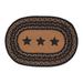 August Grove® Madeline Farmhouse Jute Placemat Stencil Stars 12x18 Jute/Rattan in Black/Brown/White | 12 H x 18 W x 0.25 D in | Wayfair