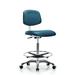 Orren Ellis Pawsner Vinyl Task Chair Aluminum/Upholstered in Gray/Blue | 51.5 H x 24 W x 25 D in | Wayfair 7B698B116A4F488A8AFFACBDBA69BB19