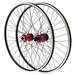 Miumaeov Mountain Bike Wheelset 27.5 Aluminum Alloy Rim Disc Brake MTB Wheelset with Hub Quick Release Front Rear Wheels Black Bike Wheels Fit Cassette Bicycle Wheelset