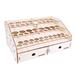 YaoTown 80 Holes Wooden Paint Rack w/ 2 Drawers Wood in Brown | 5.98 H x 8.86 W x 14.17 D in | Wayfair ha1008