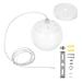 NUOLUX Light Pendant Ceiling Hanging Lamp Chandelier Globe Glass Fixture Lightingdining Light Lamp White Acrylic Decorative