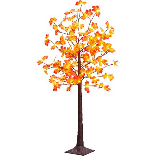 "LED Baum BONETTI ""Weihnachtsdeko"" Lampen Gr. Höhe: 150 cm, beige (ahornfarben) Dekoweihnachtsbäume Beleuchteter Deko-Herbstbaum mit Ahornblättern"