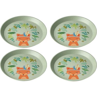 Kunststoffteller KOZIOL "CONNECT PLATE HARRY", grün, B:20,5cm H:20,5cm L:2cm Ø:20,5cm, Kunststoff, Speiseteller, 100% recycelbar,100% made in Germany, Ø 20,5 cm Image