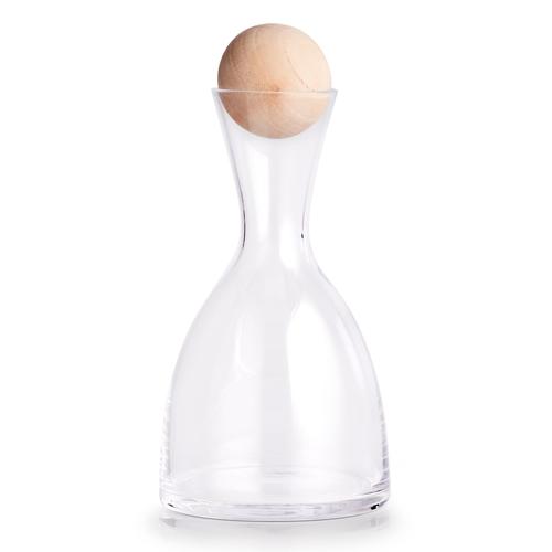 Karaffe ZELLER PRESENT Karaffen Gr. 750 ml, farblos (transparent, natur) Karaffen GlasSchime-Holz, 750 ml