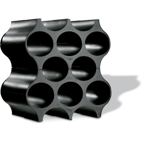 „Weinflaschenhalter KOZIOL „“SET-UP““ Flaschenhalter schwarz Ständer, Halterungen Haken 100% recycelbar, für 10 Flaschen“