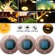 FZFLZDH Solar Ground Lights - 16LED Solar Garden Lights Outdoorï¼ŒDisk Lights Waterproof In-Ground Outdoor Landscape Lighting for Lawn Patio Pathway Yard Deck Walkway Flood Light Warm White