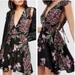 Free People Dresses | Free People Intimately Marnie Floral Printed Black Combo Mini Dress. | Color: Black | Size: M