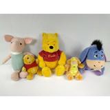 Disney Toys | Disney Baby Winnie The Pooh 14” Stuffed Animal Plushie+Eeyor+Piglet+Tigger 5-Set | Color: Blue/Orange | Size: 14" + 7" + 10"