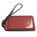 Coach Bags | Coach 2.5" Salmon Pink Patent Leather Lozenge Charm Keychain Hang Tag (Ht028) | Color: Pink/Silver | Size: 2.5" X 1.25"