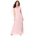 Plus Size Women's Sleeveless Lace Gown by Roaman's in Pale Blush (Size 38 W)