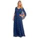 Plus Size Women's Sleeveless Lace Gown by Roaman's in Evening Blue (Size 26 W)