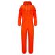 Yukirtiq Mens Hooded Overall Work Wear Dungarees Coverall Polycotton Boiler Suit Hard Wearing Mechanics Boilersuit, Orange, S