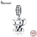 Bamoer-Breloque pendentif éléphant bébé en argent 925 bijoux originaux bracelet de la présidence