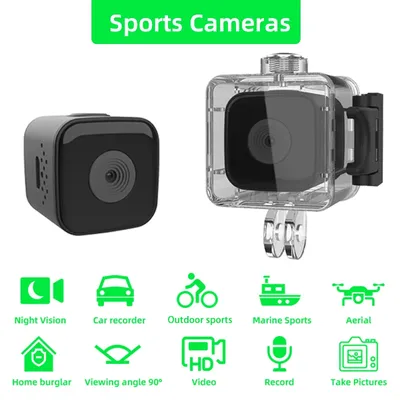 Mini caméra de sport extérieure HD 1080p SQ28 caméra d'action de plongée étanche montée sur