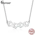 Bamoer-Collier ras du cou patte de chien et de chat en argent regardé 925 pour femme empreinte de