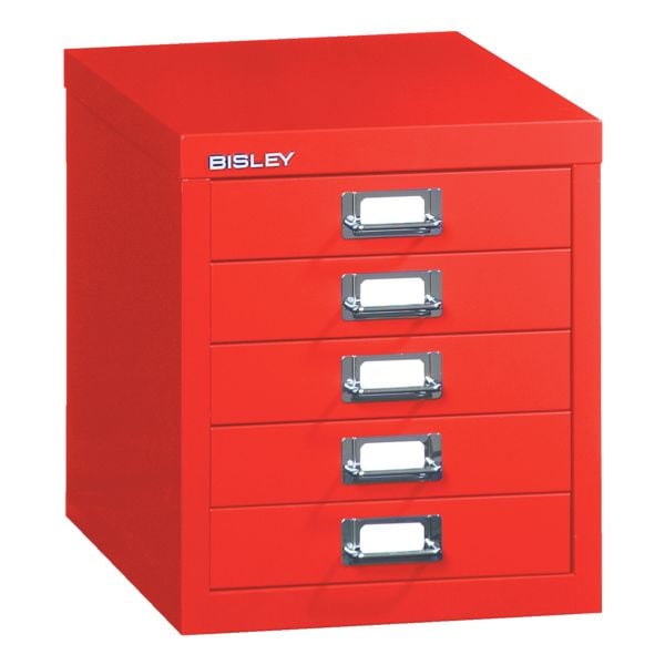 Bisley Schubladenschrank »MultiDrawer« A4, einbahnig, 5 Schübe rot, 27.9x32.5x38 cm