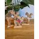 Handmade Pine Christmas Reindeer place setting/ornament personalised, Christmas Gift, Family.