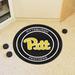 Black 27 x 27 x 0.25 in Kitchen Mat - FANMATS Pitt_Pitt Hockey Puck Rug - 27In. Diameter Plastic | 27 H x 27 W x 0.25 D in | Wayfair 33204