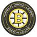 Black 27 x 27 x 0.25 in Kitchen Mat - FANMATS Boston Bruins_Retro NHL Boston Bruins Hockey Puck Rug - 27In. Diameter Plastic | Wayfair 35456