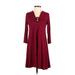 Dee Elle Casual Dress: Red Dresses - Women's Size Small