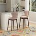 29.9" Modern Leathaire Fabric Barstool (Set of 2)