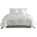 Jay 7 Piece King Comforter Set, Polyester Velvet Deluxe Texture, White