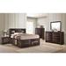 Red Barrel Studio® Dark Cherry Storage Platform Bedroom Set Special 5 Bed Dresser Mirror Nightstand Chest Wood in Brown | 26.1 D in | Wayfair