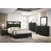 Red Barrel Studio® Jimmerson Black LED Panel Bedroom Set Special 3 Bed Dresser Mirror Wood in Black/Brown | Queen | Wayfair
