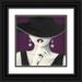 Fabiano Marco 12x12 Black Ornate Wood Framed with Double Matting Museum Art Print Titled - Haute Chapeau Purple I v2