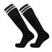 2Pairs Soccer Socks Unisex Youths Sport Team Over The Calf Solid Football Baseball Socks Adult-Black