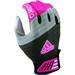 New Adidas Adizero Smoke Receiver/Skill Football Gloves Grey/Silver/Pink Size L