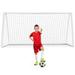 Topbuy 12FT x 6FT Soccer Goal Soccer Net with Strong PVC Frame Portable Soccer Training Equipment for Kids & Adults