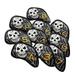 10pcs golf Covers for Irons Putter Sticker PU Leather Skull Pattern Golf Irons covers for head Covers Gigfts for Golfer Men Women