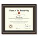 ArtToFrames 18x22 inch Diploma Frame - Framed in Mahogany and Gold Slope Frame with Black and Gold Mats Comes with Regular Plexi Glass and Sawtooth Hanger for Wall Hanging (D-4447-18x22)
