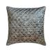 Toss Pillow Cover Grey & Silver 16 x16 (40x40 cm) Throw Pillows Jacquard Silk Lattice Trellis & Quilted Throw Pillows For Couch Geometric Pattern Modern Style - Reza