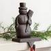 CTW 370344 Cast Iron Snowman Stocking Holder 7-inch Height Brown