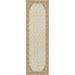 Aubusson Weave 982637 2 ft. 6 in. x 12 ft. Rennes Flat Woven Area Rug Ivory & Ivory