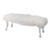 Everly Quinn Upholstered Bench Fur/Wood/Manufactured Wood in Brown/Gray/White | 19 H x 49 W x 17 D in | Wayfair EC35B1B523924100B2CBF2126206C749