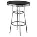 Wrought Studio™ Courtlan Bar Height 30" Dining Table Wood/Metal in Black | 41.75 H x 30 W x 30 D in | Wayfair 92981976330B4C3F9193F00533879D63