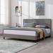 Ebern Designs Akalya Tufted Platform Bed Wood & /Upholstered/Velvet in Gray | 45.28 H x 78.74 W x 82.68 D in | Wayfair