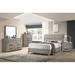 Gracie Oaks Ranulfo Gray Platform Bedroom Set Special 3 Bed Dresser Mirror Wood in Brown/Gray | 81.1 D in | Wayfair
