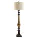 Canora Grey Kishaun 64.5" Traditional Floor Lamp Manufactured Wood in Black/Brown/White | 64.5 H x 9.8 W x 9.8 D in | Wayfair
