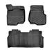 Croc Liner Floor Mats Front and Rear All Weather Custom Fit Floor Liner Compatible with Ford F-150 SuperCrew Cab Carpet Floor w/o Fold Flad Storage (2015-2023)