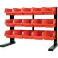 JEGS 8186 Tabletop Storage Rack 15-7/8 H x 21-1/4 W x 10-1/8 D Black Powdercoate